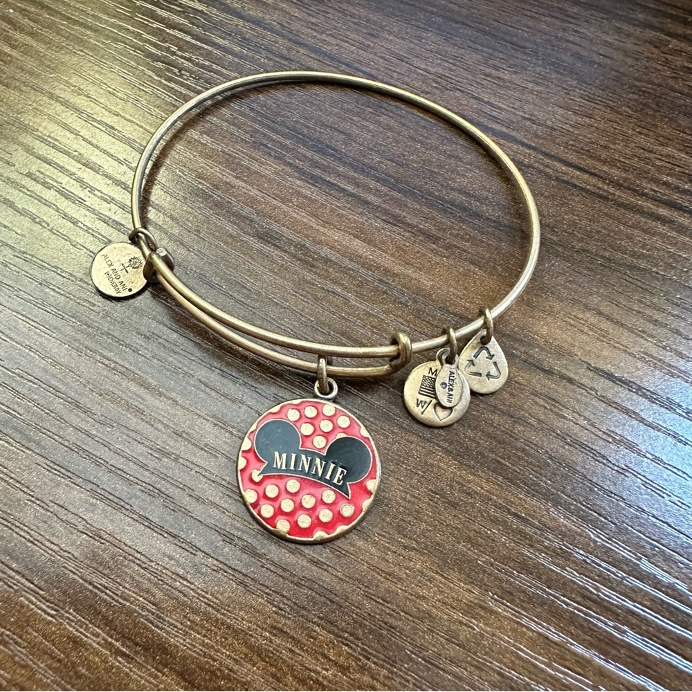 Alex and Ani Disney Minnie Mouse Ears Bracelet Gold